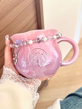 Starbucks Sakura Cherry Blossom CeramicMug 12oz WithAccessories China Exclusive